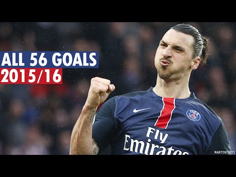 أهداف إبراهيموفيتش في آخر مواسمه مع سان جيرمان