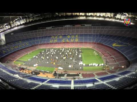 شاهد حفل صاخب في كامب نو برشلونة