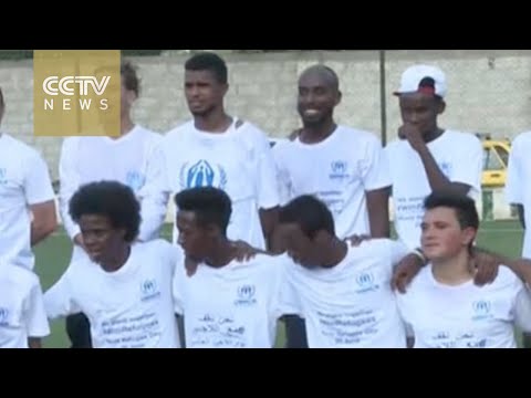 مباراة ودية بين موظفي الأمم المتحدة والنازحين في سورية