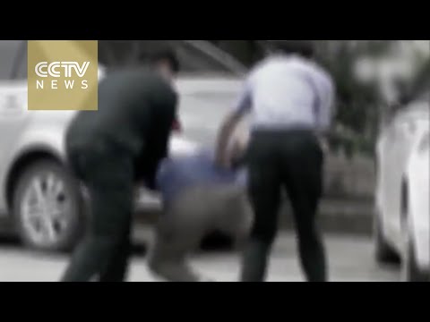 سائق يتعاون مع أحد المارة للإمساك بلص فاشل