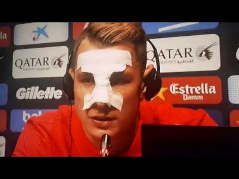 شاهد  الكلمات الأولى للاعب برشلونة الجديد الفرنسي لوكا ديني