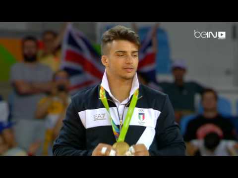 بالفيديو  الإيطالي بازيلي يحرز ذهبية وزن تحت 66 كلغ في الجودو