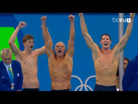 بالفيديو منتخب الولايات المتحدة للرجال يحرز ذهبية التتابع 4 مرات