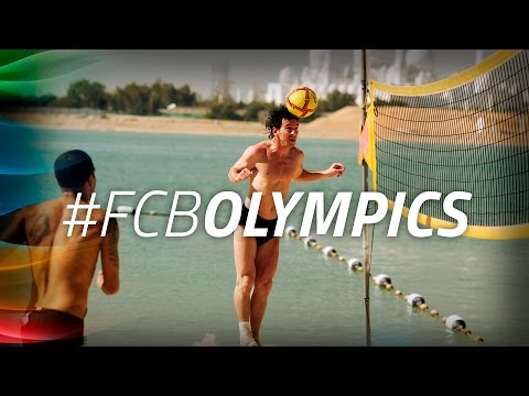 برشلونة يروج لأولمبياد ريو 2016 بكرة الطائرة الشاطئية