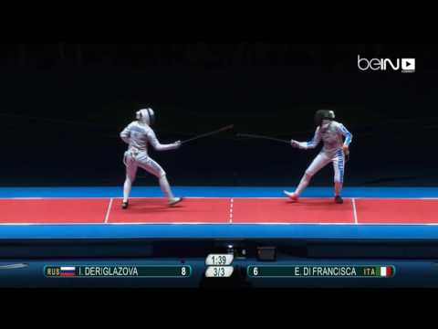 ذهبية فردي الشيش للروسية ديريغلازوفا