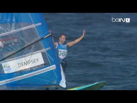 بالفيديو  تتويج الهولندي فان ريسيلبرغ بذهبية اللوح الشراعي آر اس إكس