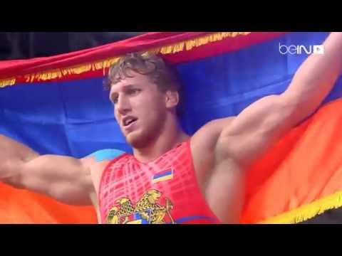 ذهبية وزن 98 كلغ ليحرزها اأرميني ألكسانيان في مسابقة المصارعة