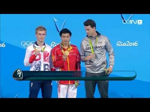 ذهبية الغطس من منصة متحركة 3 م يحرزها البطل الصيني كاو