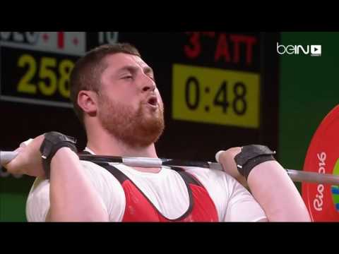 ذهبية وزن فوق 105 كلغ ورقم قياسي للجورجي تالاخادزه