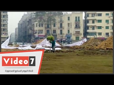 إزالة النصب التذكاري القديم من ميدان التحرير