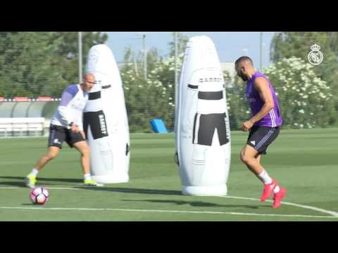 زيدان وبنزيما في تدريب خاص