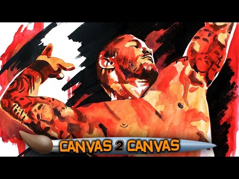 فنان wwe يرسم لوحة رائعة لراندي أورتن