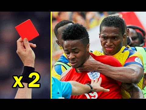 أشهر 10 بطاقات طرد مضاعفة في مباريات 2016