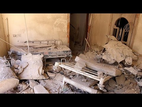 بالفيديو  قصف جوي يستهدف أكبر مستشفيات أحياء حلب الشرقية
