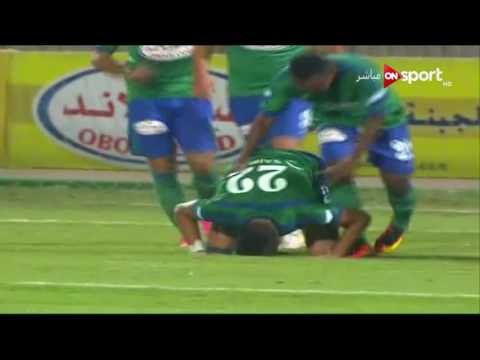 احتفال اللاعبين بأهداف الجولة التاسعة من الدوري المصري