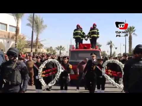 جنازة عسكرية لشهيد الشرطة في السويس