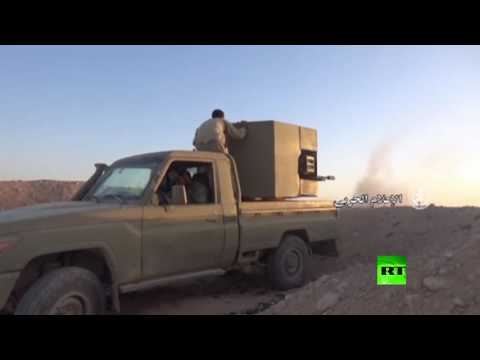 شاهد القوات الحكومية السورية تخوض معارك في عمق البادية السورية