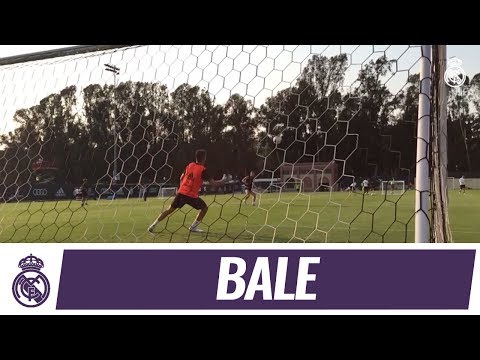 هدف صاروخى لـغاريث بيل خلال تمرين ريال مدريدهدف صاروخى لـغاريث بيل خلال تمرين ريال مدريد