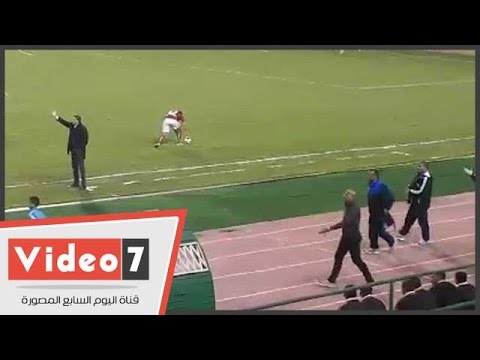 وائل جمعة ينفعل على قرارات حكم مباراة إنبي