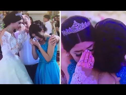 عروس تنهار من البكاء بعد غناء شقيقتها