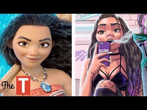 شاهد فتيات أحلام جيل التسعينات أميرات ديزني أصبحوا من bad girls