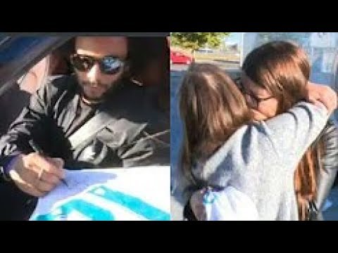 شاهد رد فعل فتاتين عقب حصولها على توقيع مارسيلو