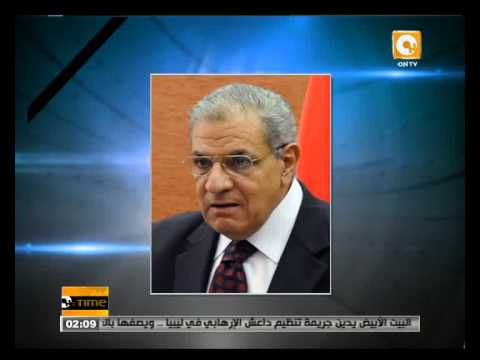 محلب يُقدم واجب العزاء للبابا تواضروس