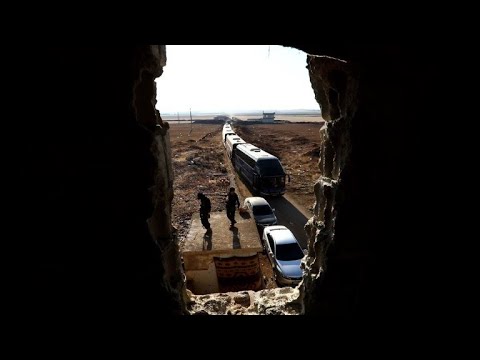 شاهد بدء التحضيرات لإجلاء سكان بلدتي الفوعة وكفريا في سورية