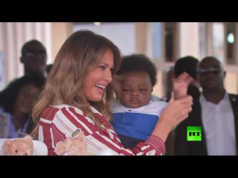 شاهد وصول ميلانيا ترامب إلى غانا في بداية جولتها الأفريقية