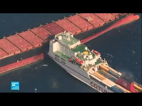 تسرّب وقود في البحر المتوسط إثر حادث تصادم بين سفينتين
