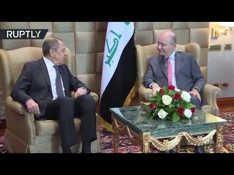 شاهد لقاء الرئيس العراقي مع وزير الخارجية الروسي