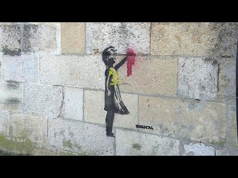 شاهدرسم دعم السترات الصفراء في بوردو الفرنسية