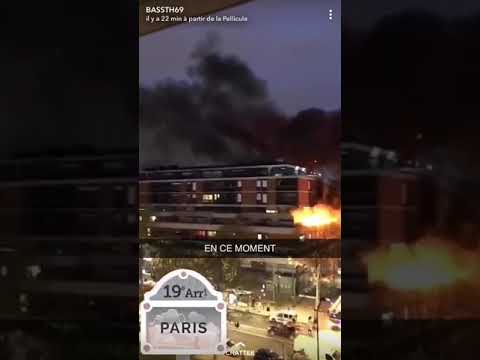 بالفيديو انفجار ضخم يهز مبنى في العاصمة الفرنسية باريس