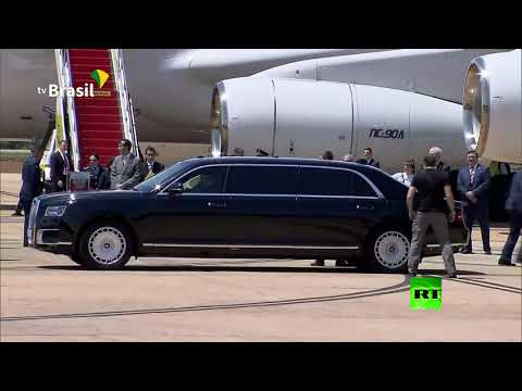 شاهد سيارة أوروس للرئيس بوتين بأرقام روسية في البرازيل