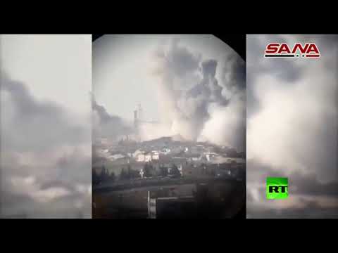 شاهد الجيش السوري ينشر فيديو لتفجير ضخم في حلب