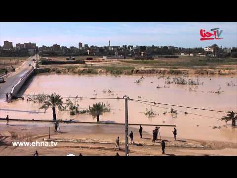 غرق وادي غزة بعد قيام الاحتلال بفتح سد مياه الأمطار