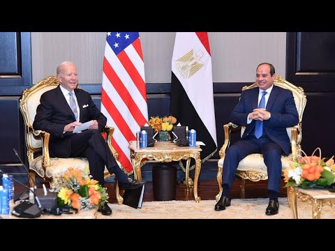 الرئيس السيسي يستقبل نظيره الأميركي ويؤكد على حرص مصر على تعزيز العلاقات المتبادلة
