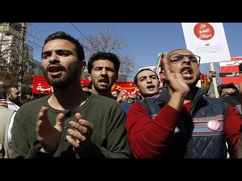 مظاهرة في الأردن احتجاجًا على استيراد الغاز من إسرائيل