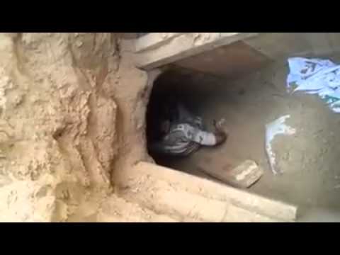 النقيب أحمد فؤاد في نفق قبل يومين من استشهاده