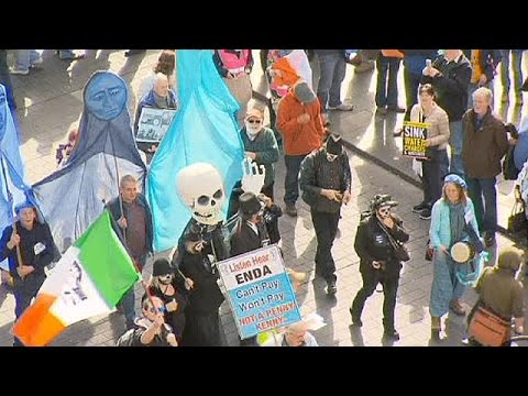 احتجاجات في دبلن ضد المساس بمجانية الماء فيديو
