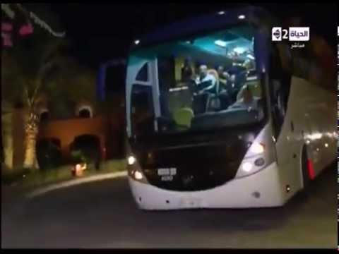 شاهد لحظة وصول نادي الاسماعيلي إلي مدينة الجونة