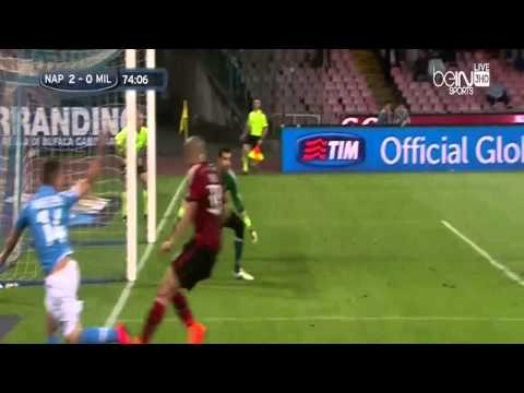 بالفيديو أهداف نابولي الرائعة في شباك اسي ميلان