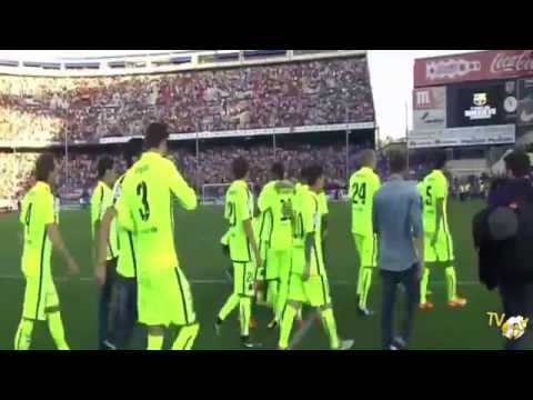 بالفيديو برشلونة يهزم أتلتيكو ويتوّج بلقب الدوري الإسباني