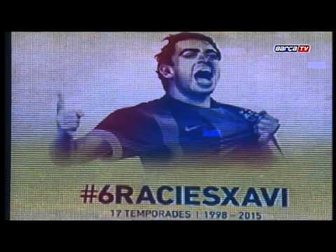 بالفيديو النجم المبدع تشافي يحظى بوداع أسطوري في برشلونة