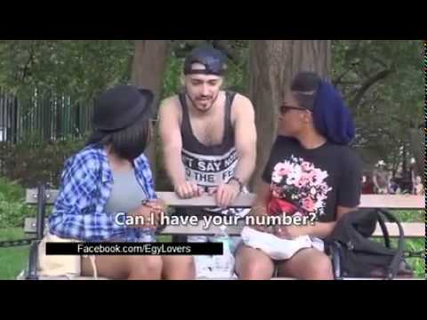 بالفيديو شاب مصري يعاكس فتيات أميركا