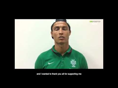 شاهد رونالدو يشكر الجماهير بعد ثلاثية أرمينيا