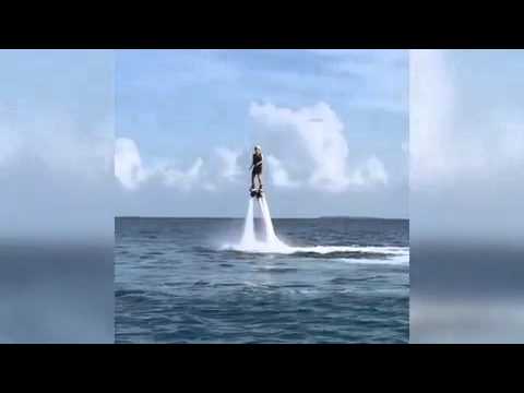 شاهد تيري يطير فوق الماء في جزر المالديف