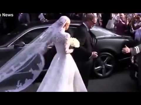 بالفيديوموقف محرج للمليارديرة هيلتون أثناء زفافها
