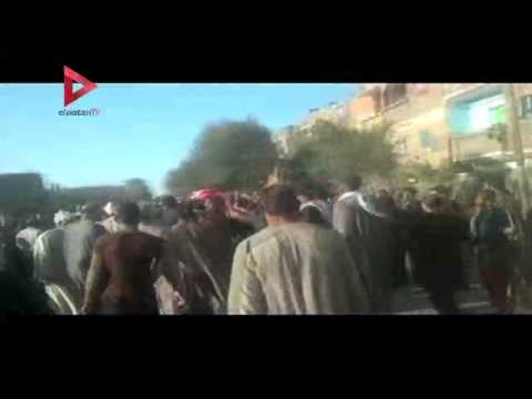 تشييع جنازة قتيل مدرعة العريش في أسيوط