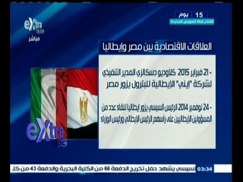 شاهد العلاقات الاقتصادية بين مصر و إيطاليا